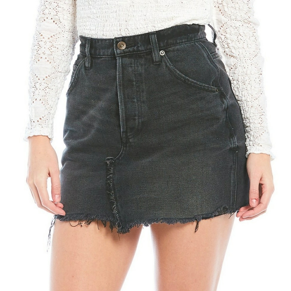 Free People Brea Denim Skirt Size 28